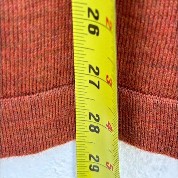 Mario Gilbert Mens  1/4 Zip Turtleneck Sweater Rust Size Large 💯 merino - Picture 5 of 11